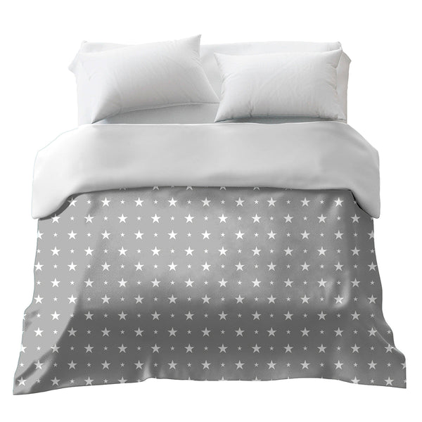 Original therapy blanket - cotton cover in gray with stars