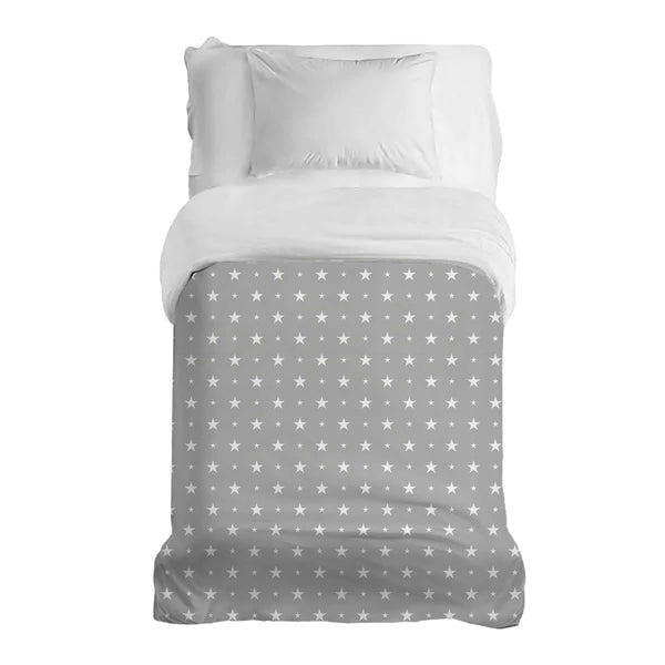 Original therapy blanket - cotton cover in gray with stars