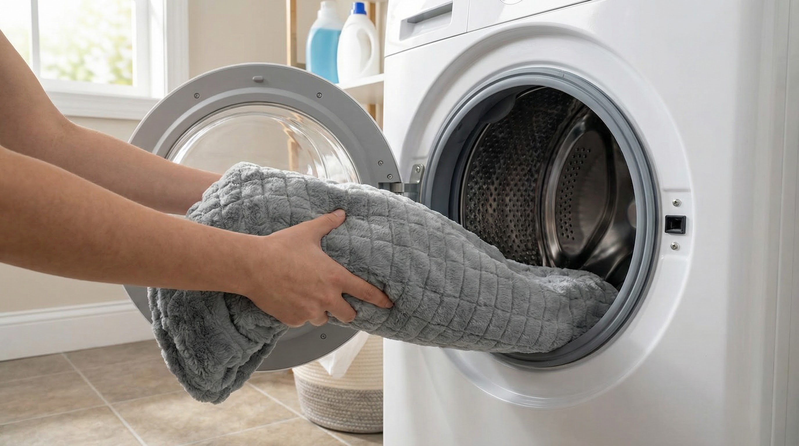 Washing instructions for therapy blankets