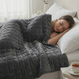 Original therapy blanket - weighted blanket with 4-season cover in fir green for adults