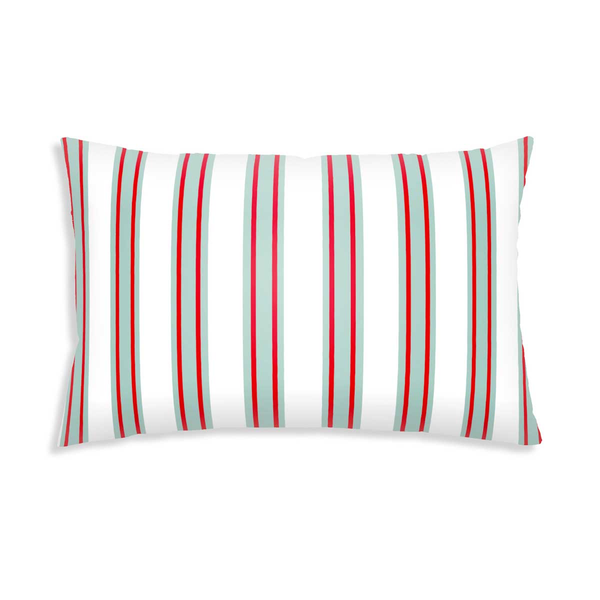 Red Green Striped Health Pillow for Adults