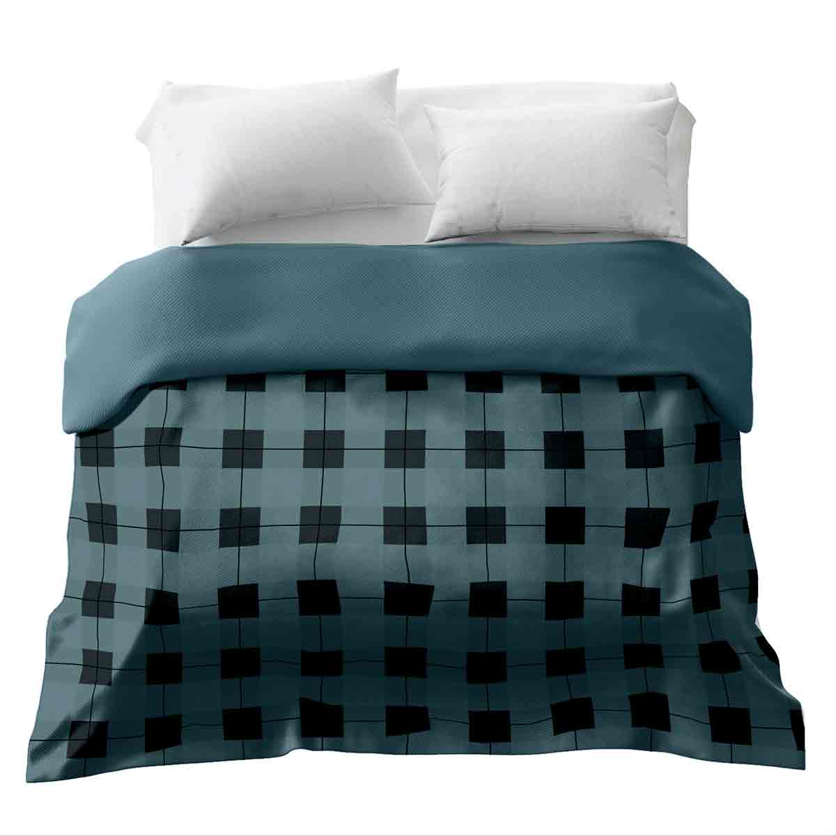 Couverture thérapeutique originale - Housse en coton noir bleu