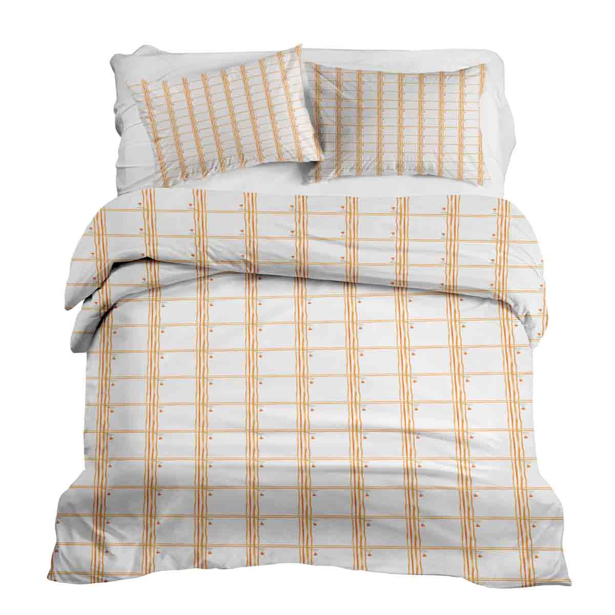 Original Therapy Blanket - Cotton Bedding Set Yellow Check