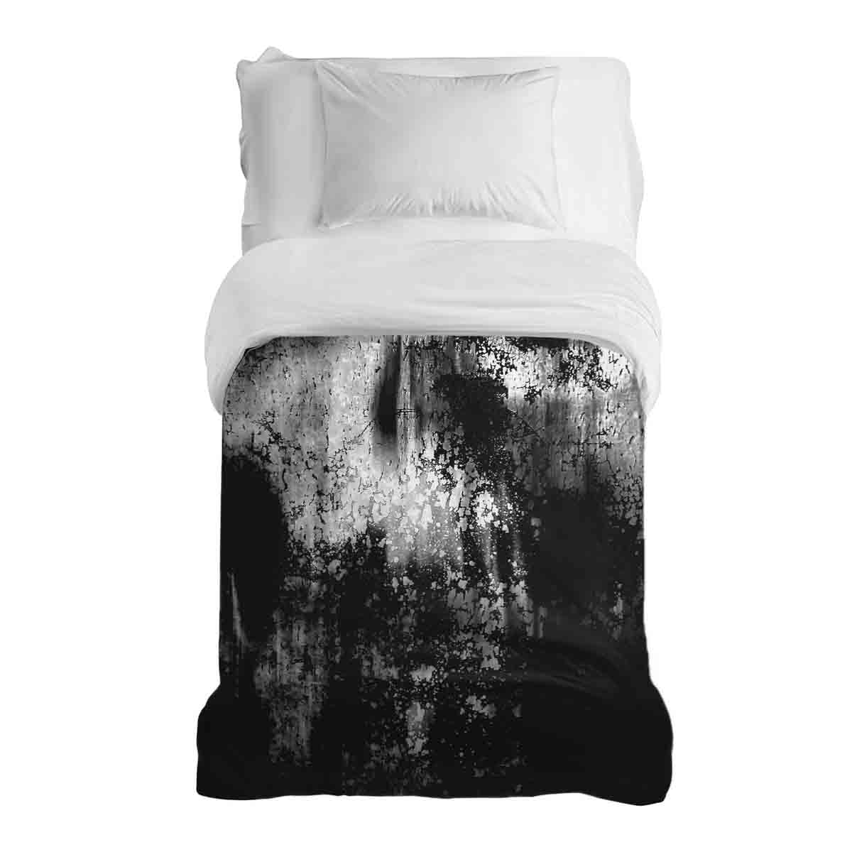 Couverture thérapeutique originale - Housse en coton noire avec motif chiné