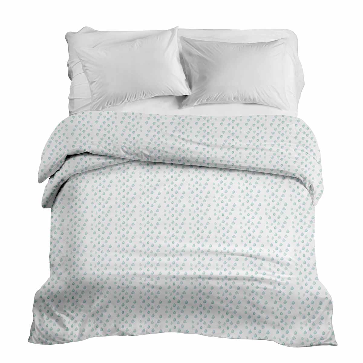 Couverture thérapeutique originale - Housse en coton avec gouttes bleues