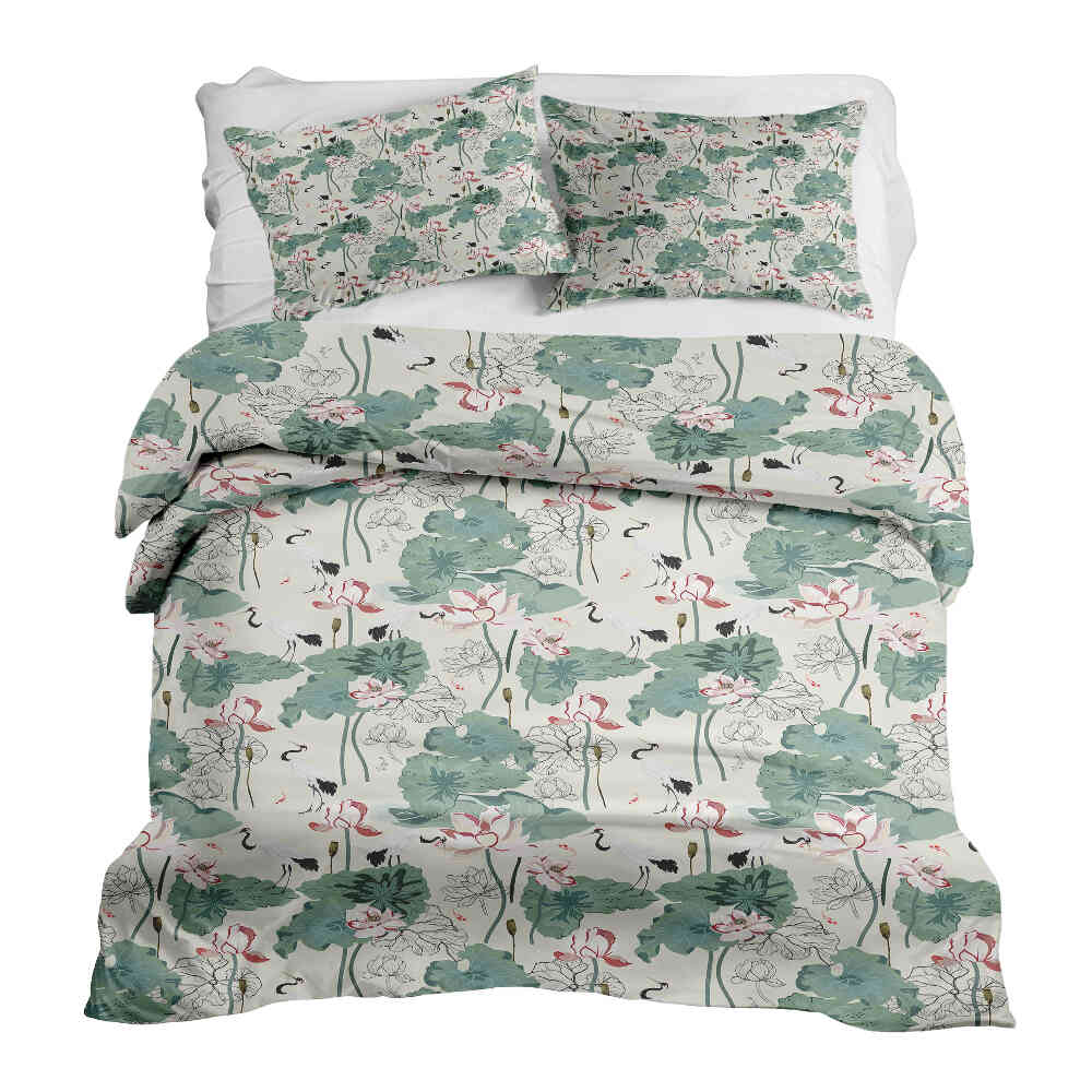 Therapy blankets bedding set water lily