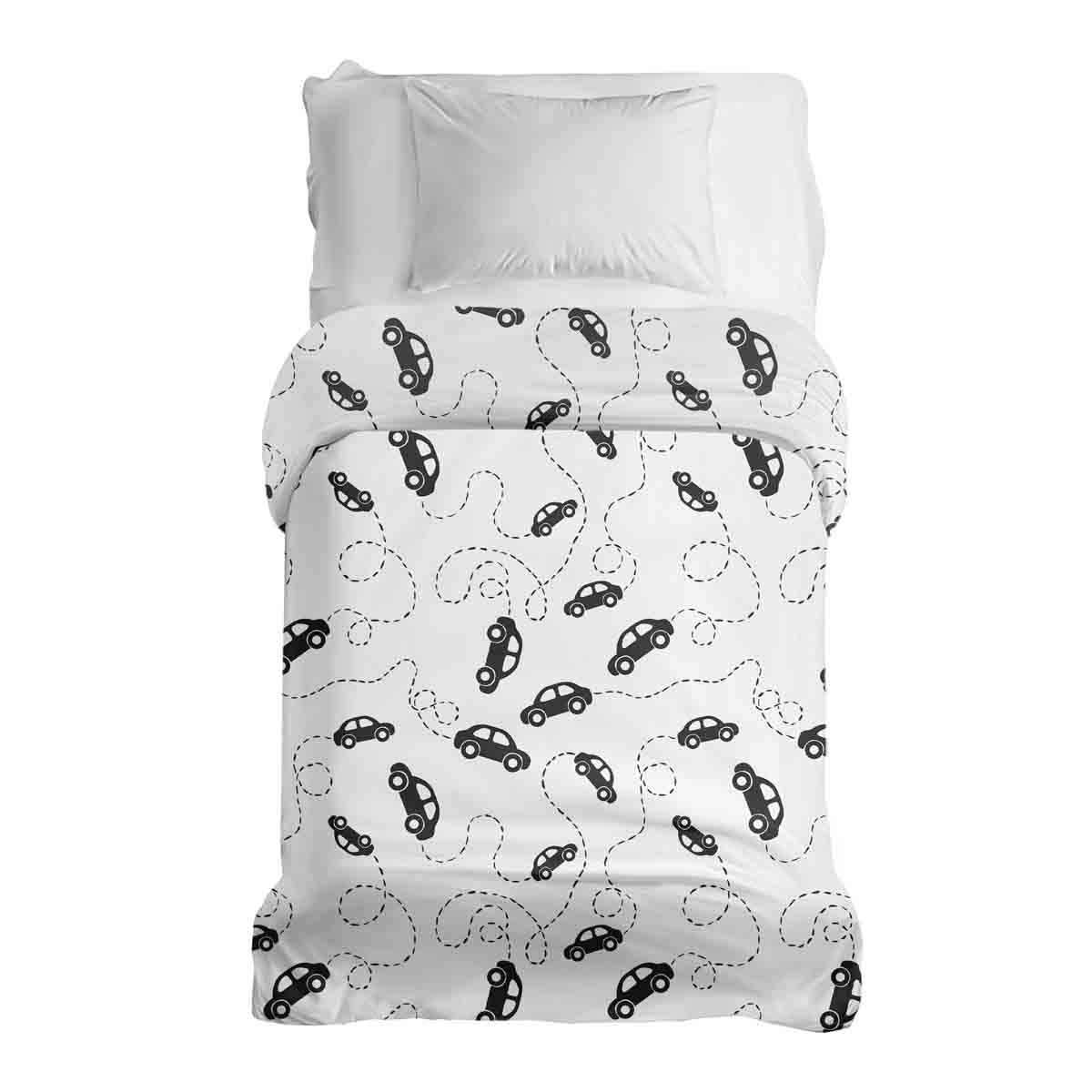 Original therapy blanket - cotton cover with black cars