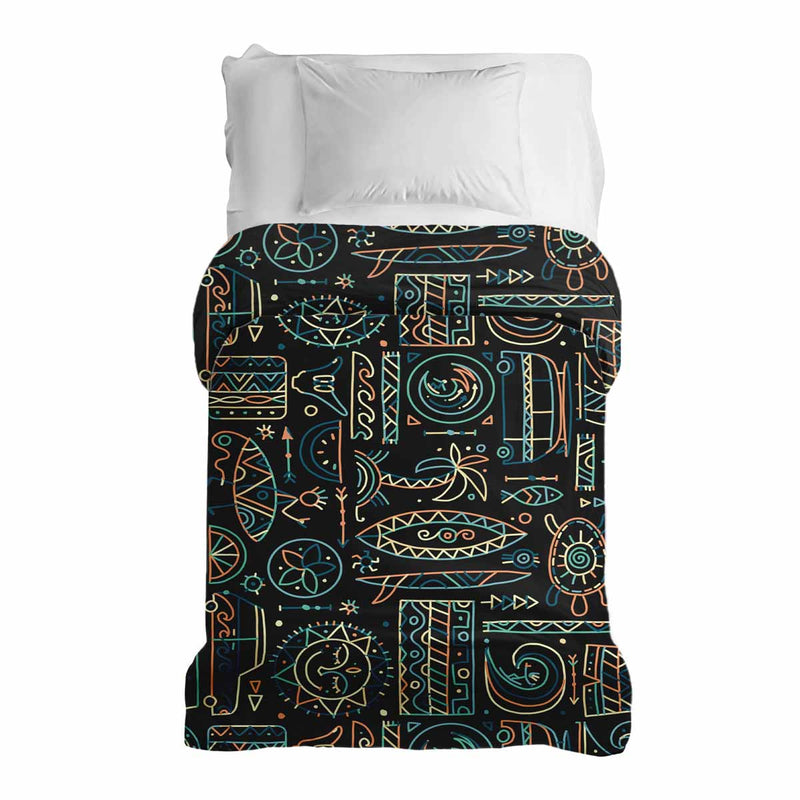Original therapy blanket - cotton cover with green Hawaii pattern