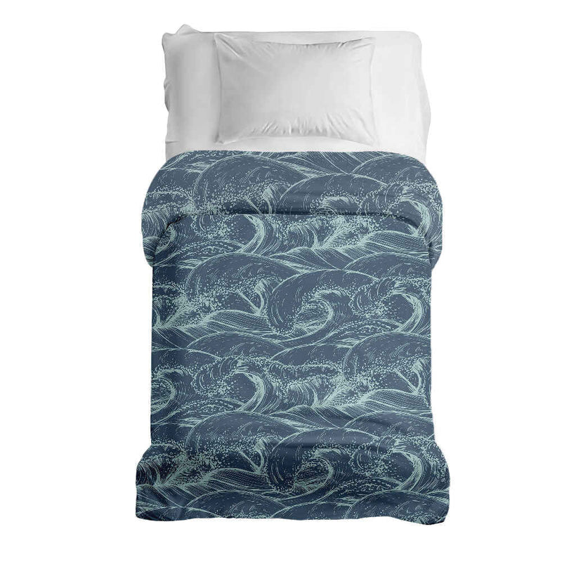 Original therapy blanket - cotton cover waves in the sea