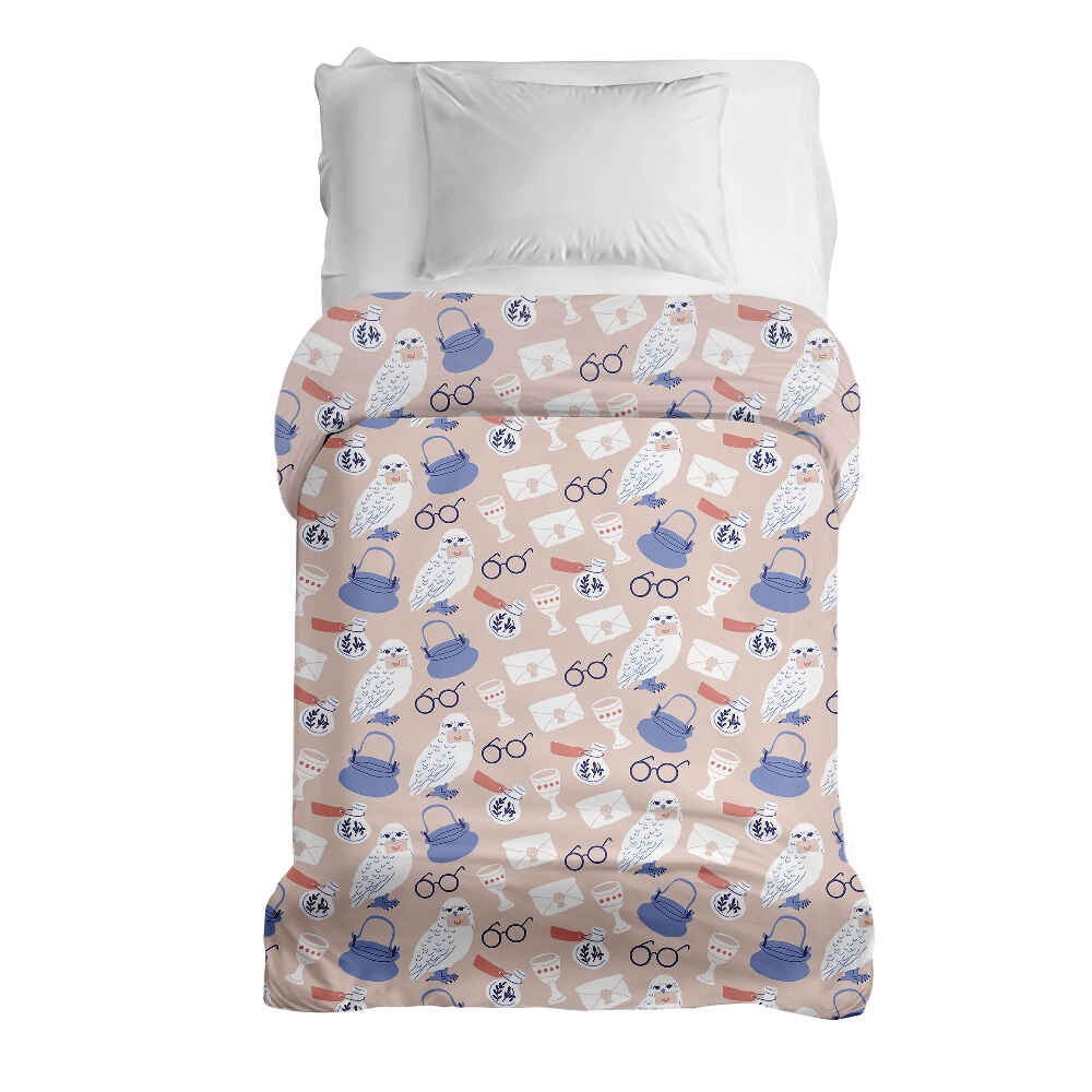 Couverture thérapeutique originale - Housse en coton avec la chouette de Harry