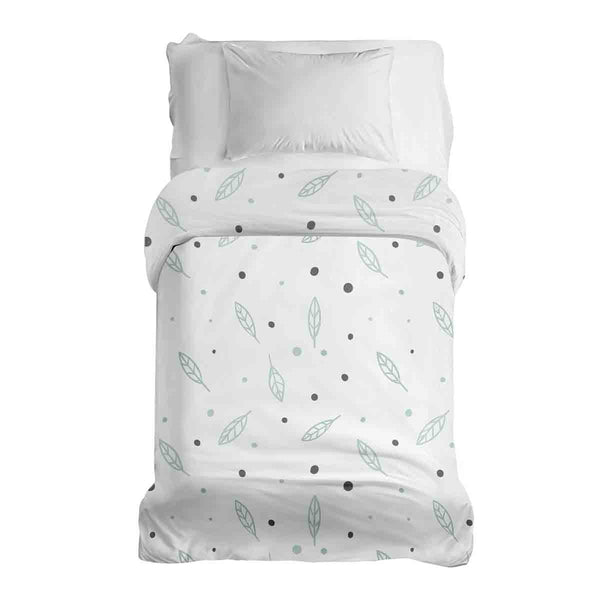 Original therapy blanket - cotton cover white with feathers and dots