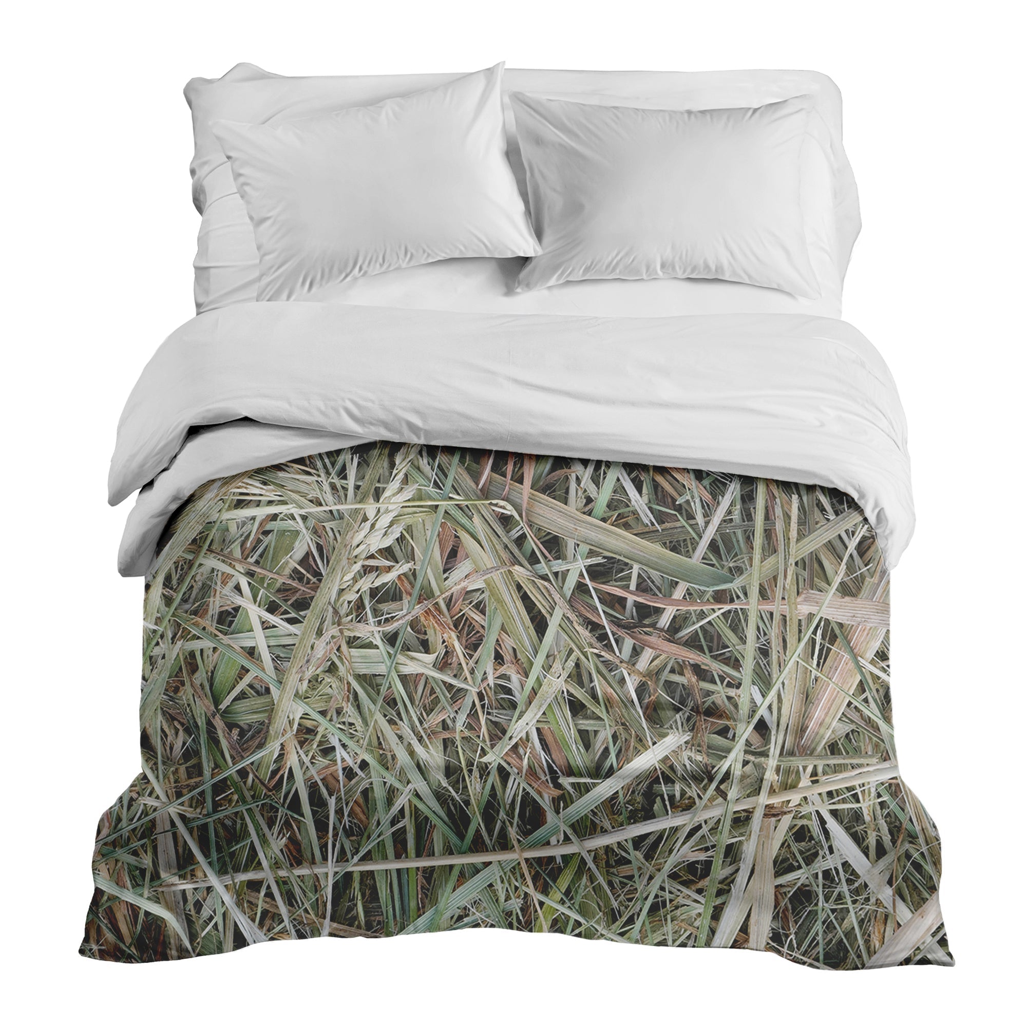 Couverture thérapeutique originale - Housse en coton blanc avec paille