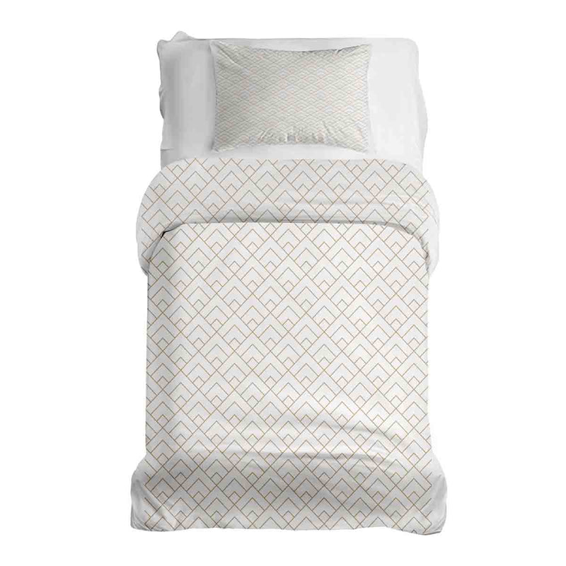 Therapy blanket bedding set with golden stripe pattern