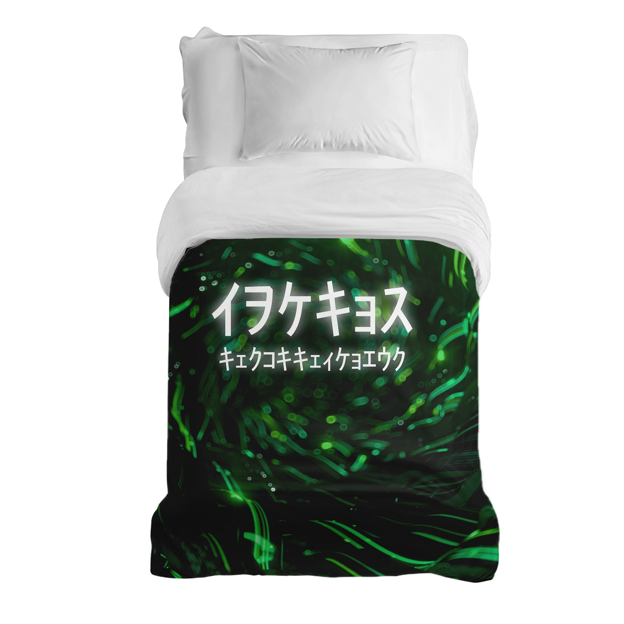 Original therapy blanket - cotton cover green with Chinese characters