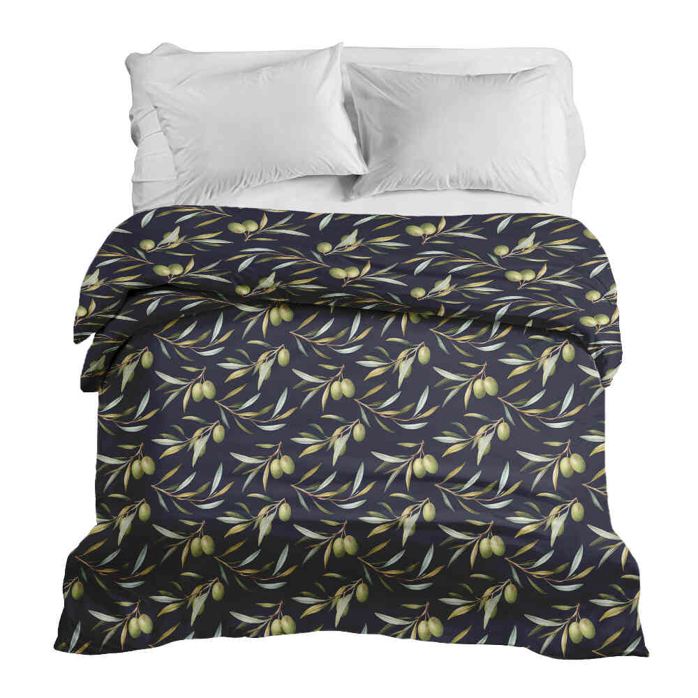 Couverture thérapeutique originale - Housse en coton avec olives