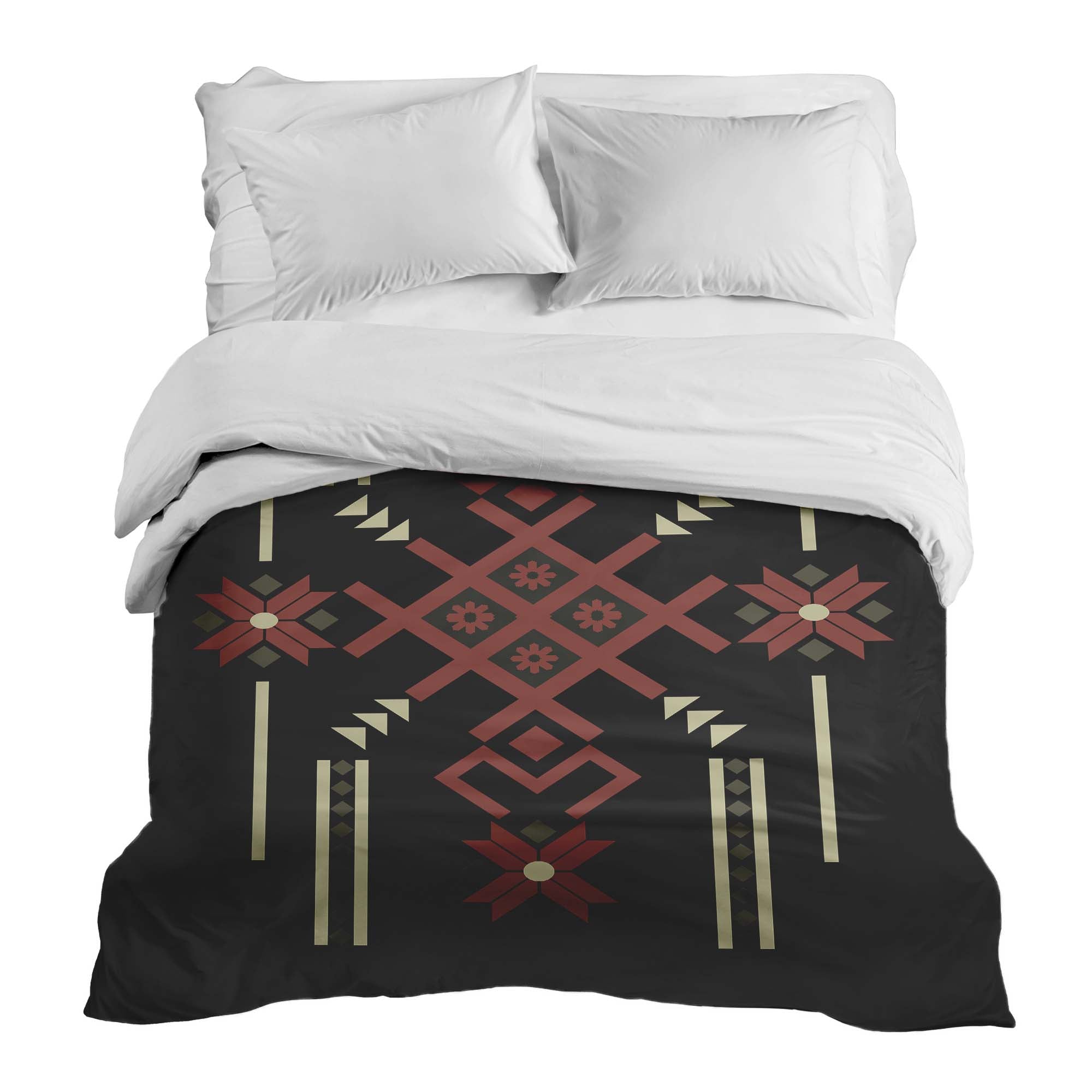 Couverture thérapeutique originale - Housse en coton avec grande flocon de neige
