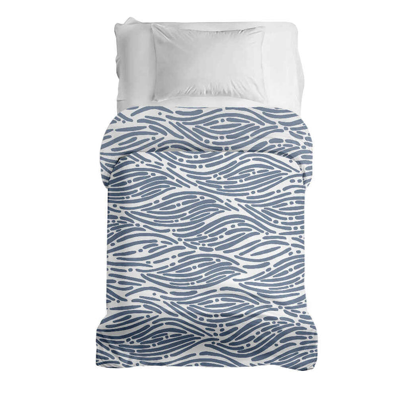Original therapy blanket - cotton cover wavy pattern blue