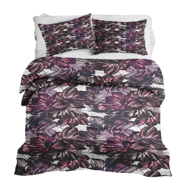 Therapy blanket and bedding set with a sea of purple flowers.