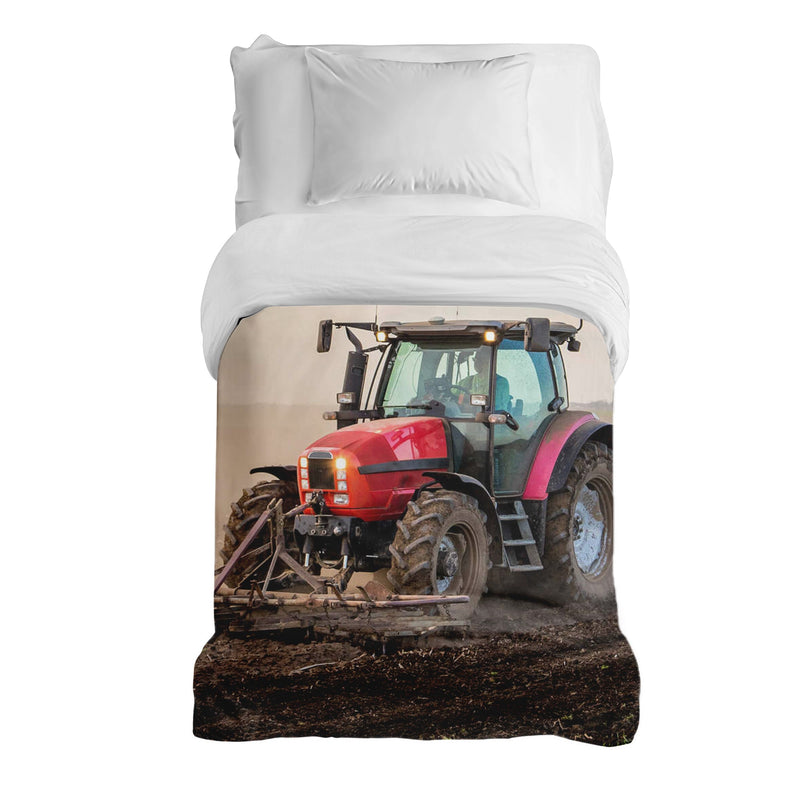 Original therapy blanket - cotton cover with large tractor