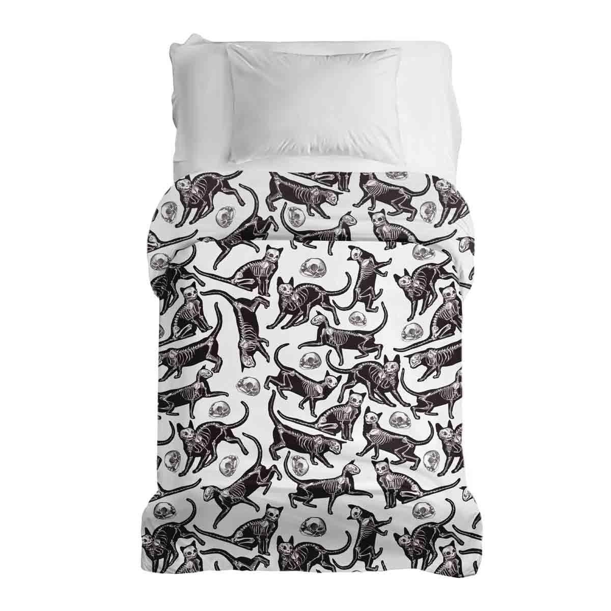 Couverture thérapeutique originale - Housse en coton Chat d'Halloween