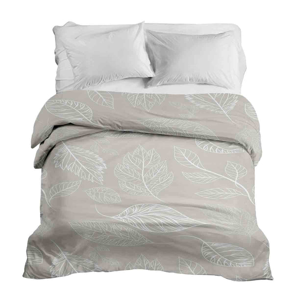 Original therapy blanket - cotton cover beige with light leaves