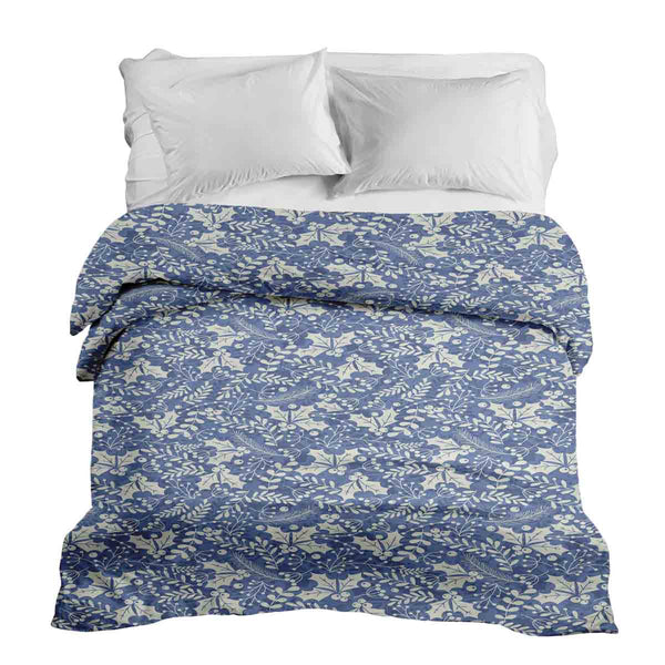 Original therapy blanket - cotton cover blue Christmas