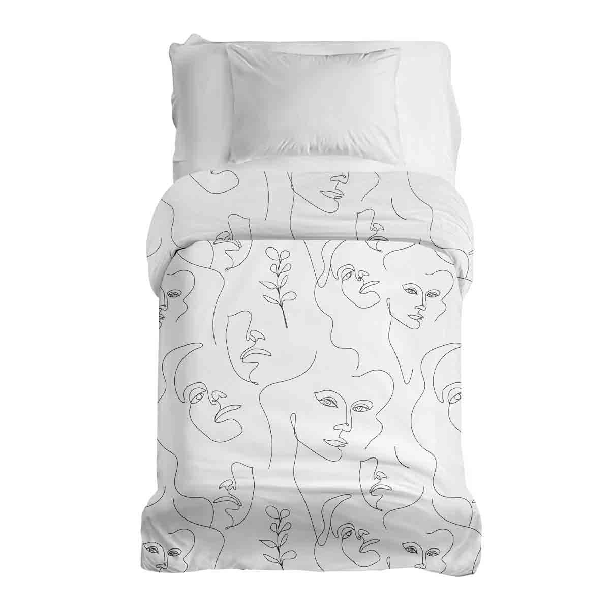 Couverture thérapeutique originale - Housse en coton visage de femme Boho