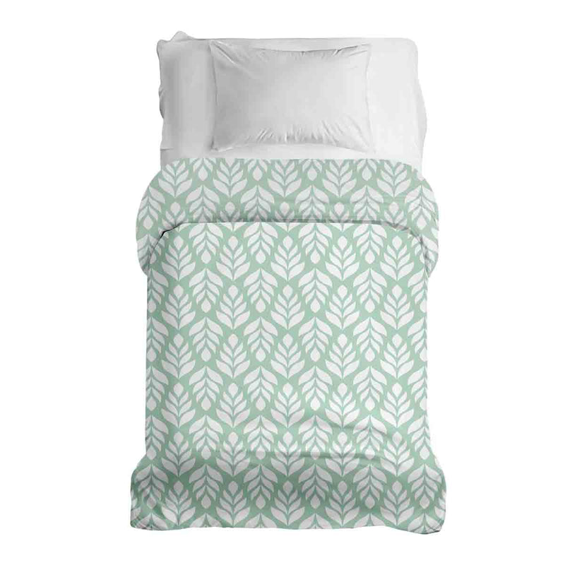 Original therapy blanket - cotton cover green with fir trees