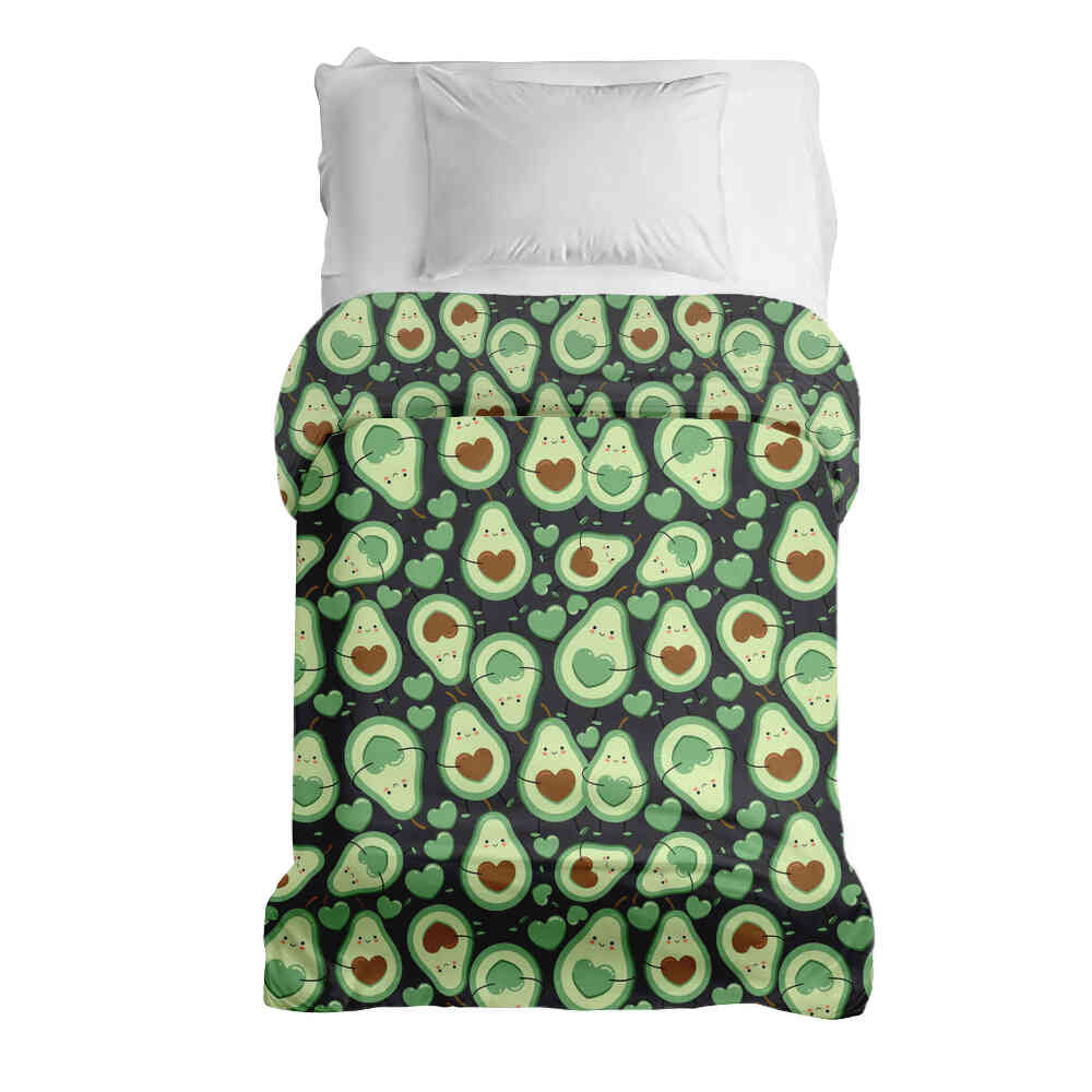 Couverture thérapeutique originale - Housse en coton Avocats verts