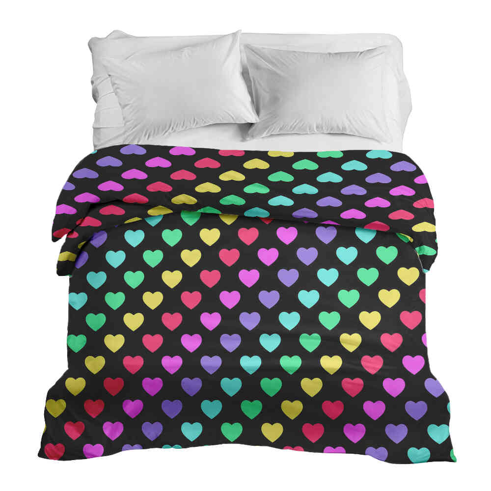 Original therapy blanket - cotton cover colorful hearts