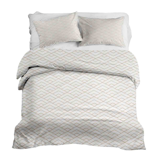 Therapy blanket bedding set with golden stripe pattern