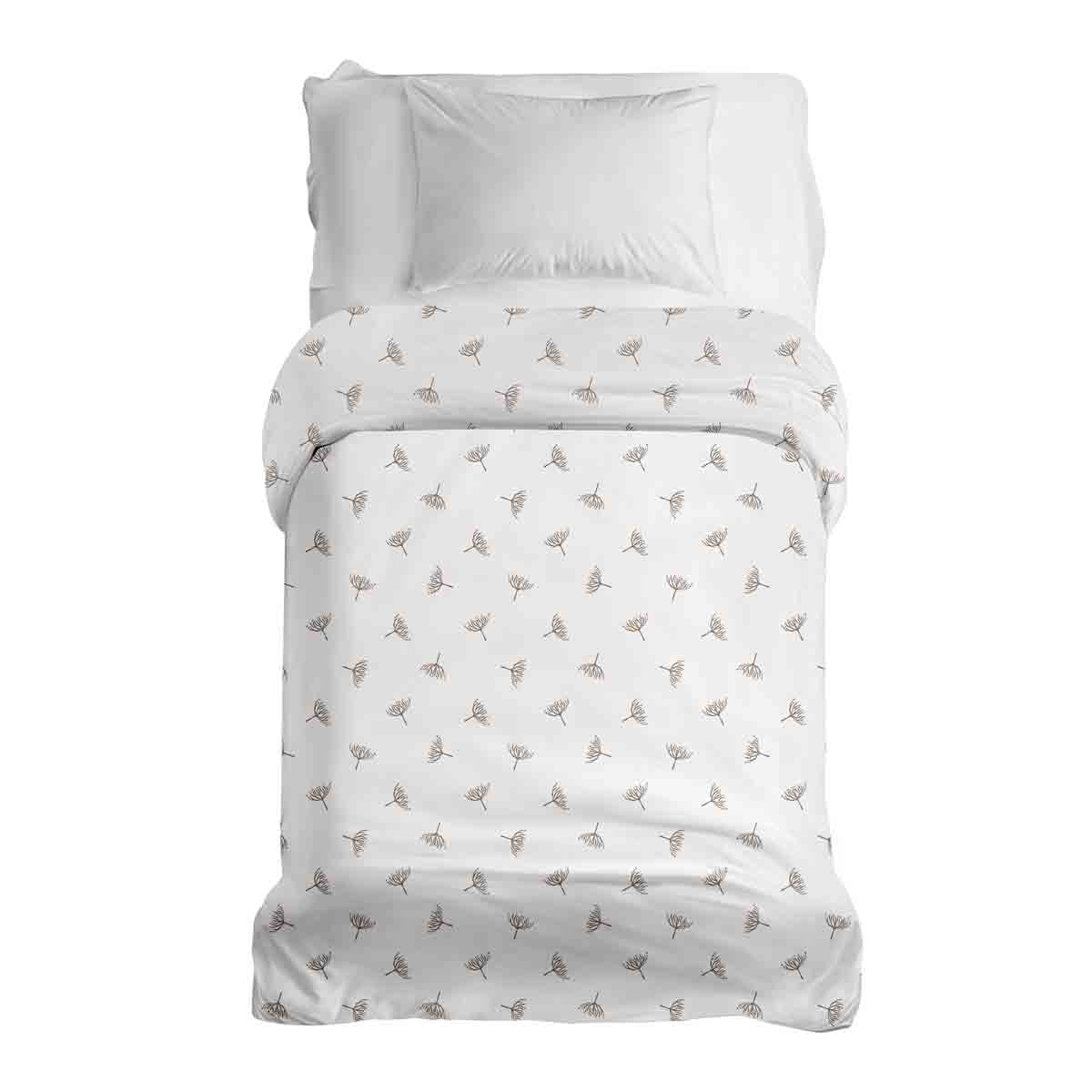 Couverture thérapeutique originale - Housse en coton blanc avec petites branches de gui