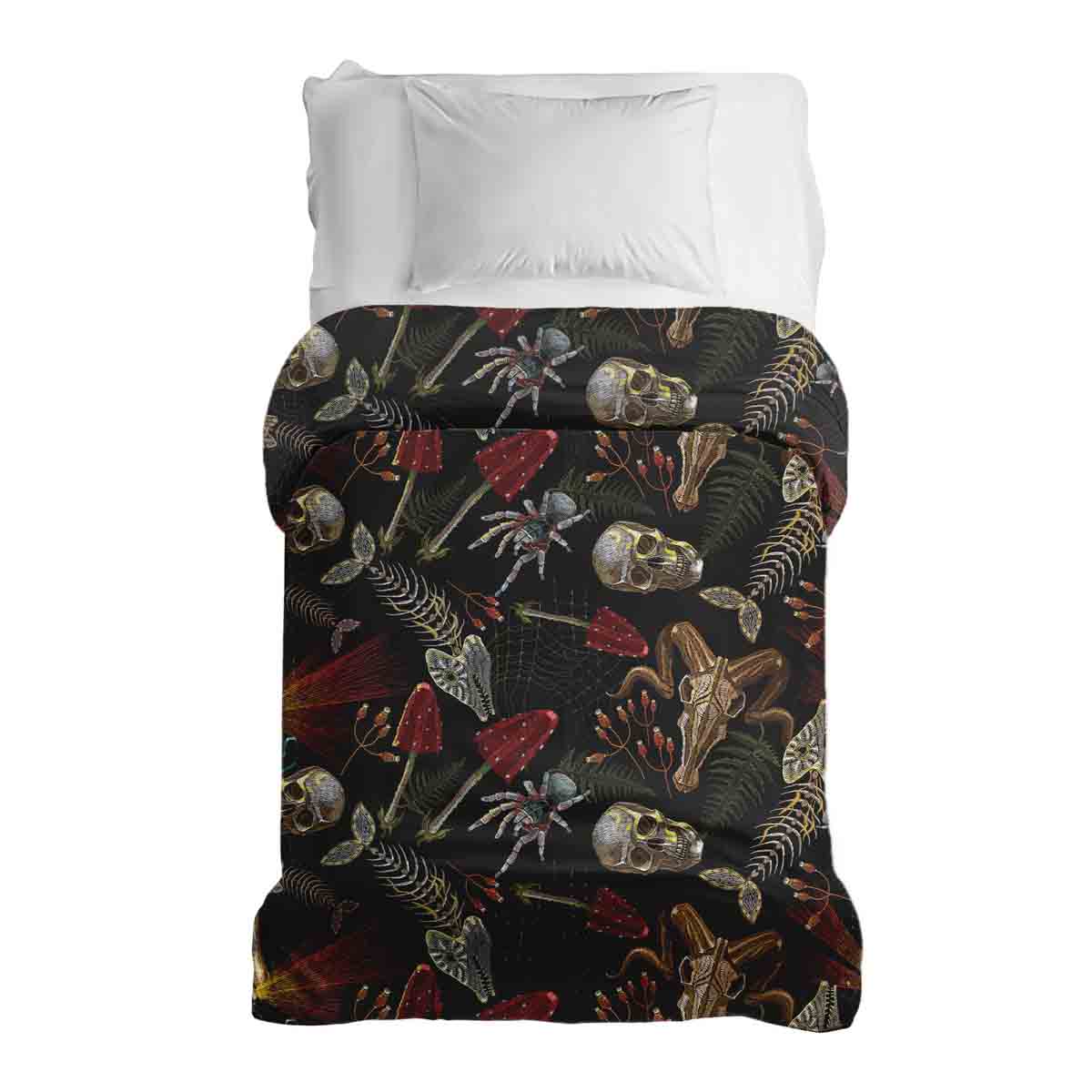 Couverture thérapeutique originale - Housse en coton Halloween Squelette