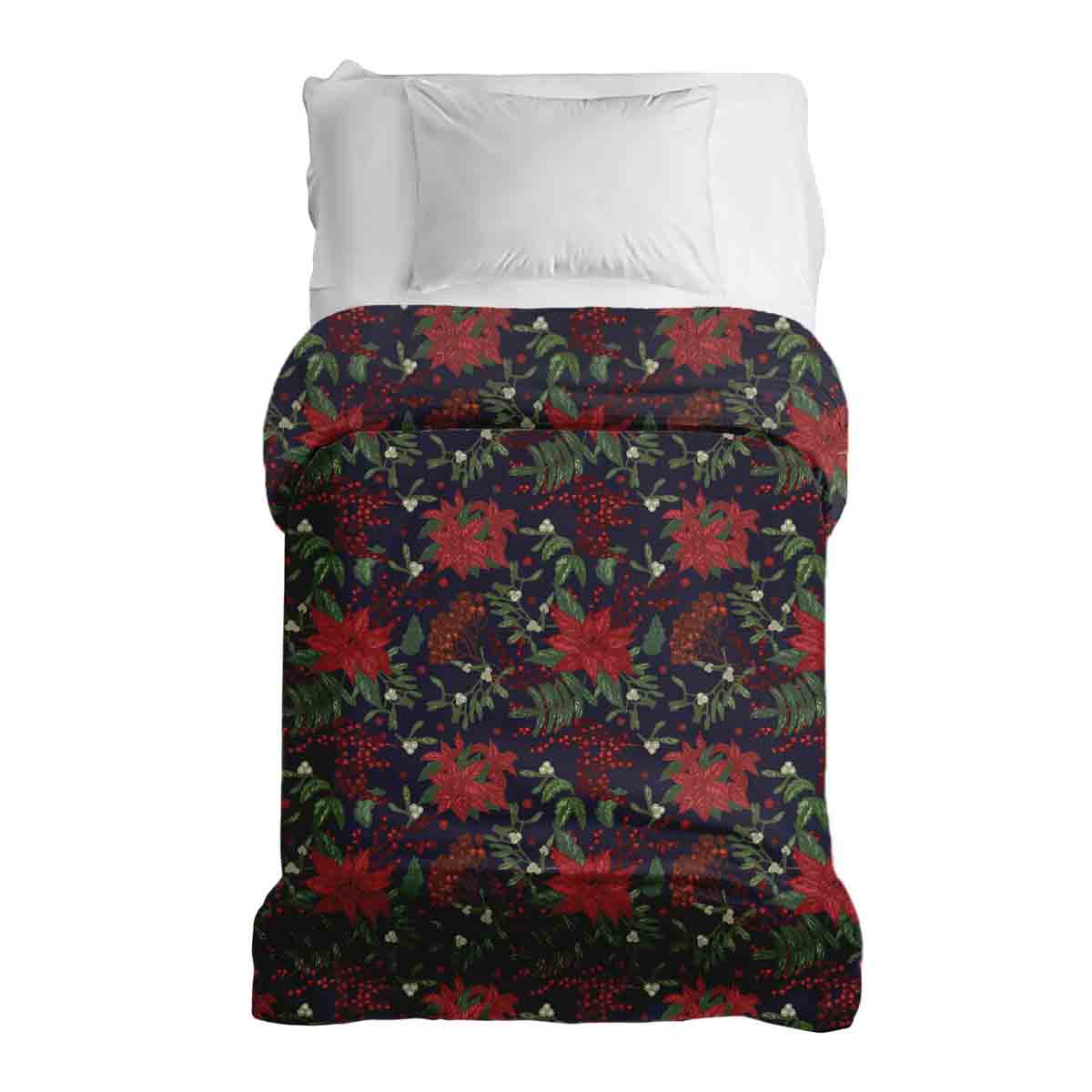 Couverture thérapeutique originale - Housse en coton avec étoile de Noël rouge