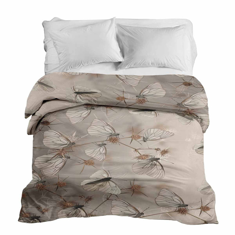 Original therapy blanket - cotton cover beige with moths