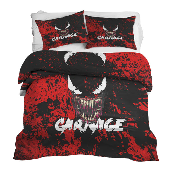 Therapy blanket bedding set, black joker face.