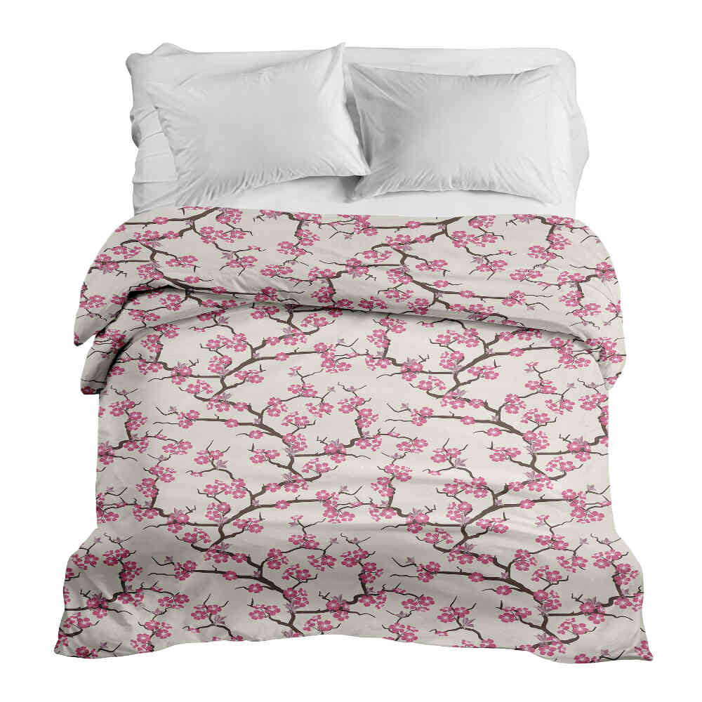 Couverture thérapeutique originale - Housse en coton fleur de cerisier japonaise