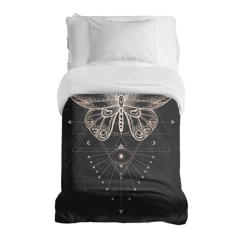 Original therapy blanket - cotton cover black with butterfly