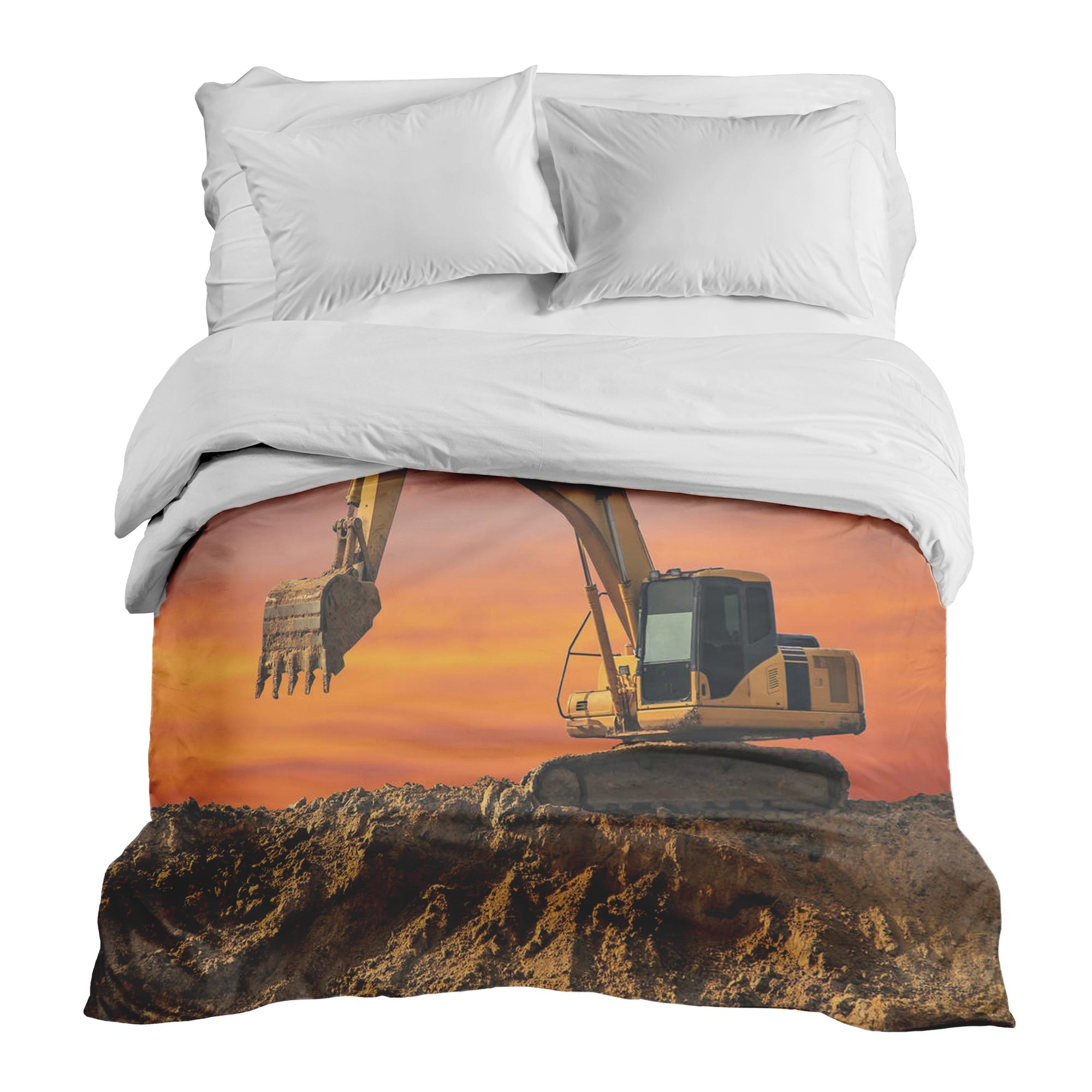 Original therapy blanket - cotton cover tractor at sunrise