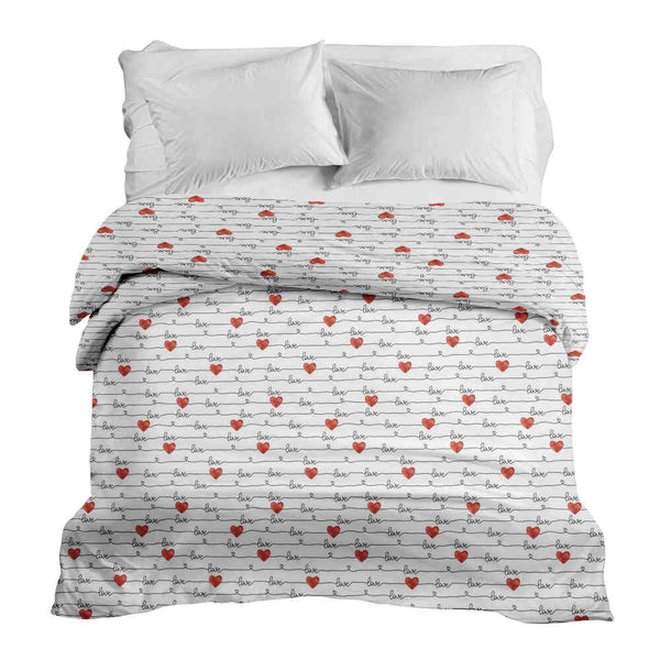 Original therapy blanket - cotton cover white with Love lettering