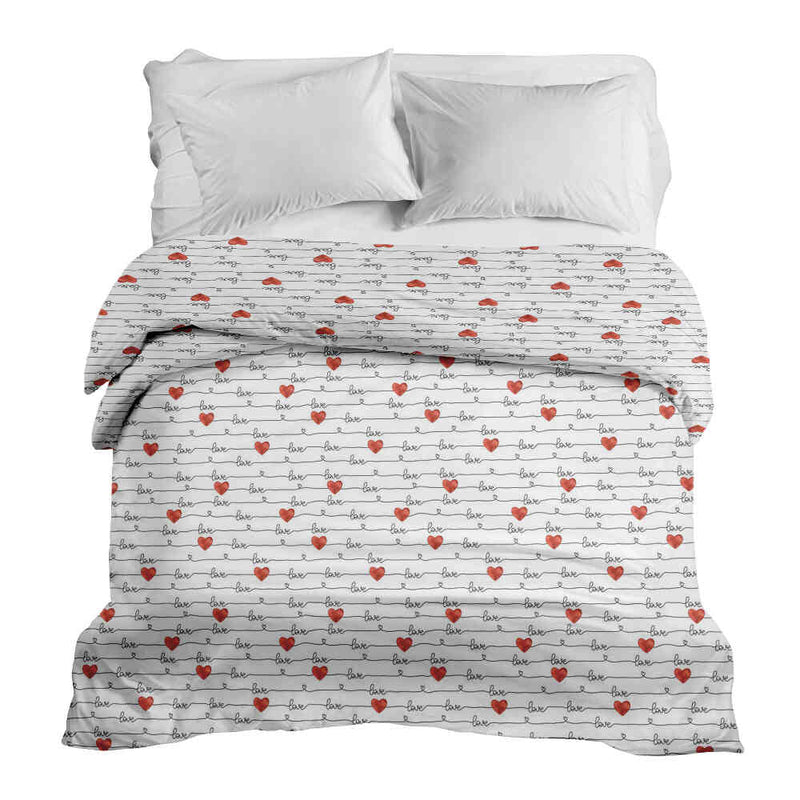 Original therapy blanket - cotton cover white with Love lettering