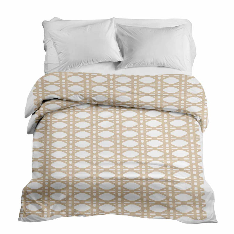 Original therapy blanket - cotton cover white with beige circles