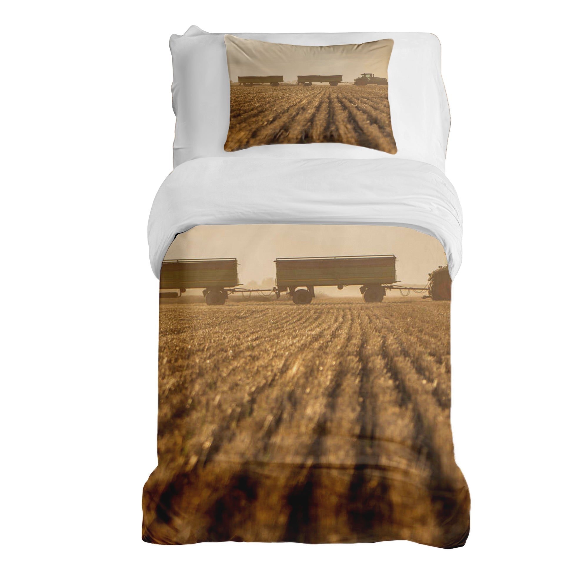 Therapy blankets bedding set brown field