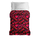 Original therapy blanket - cotton cover black with lettering Love
