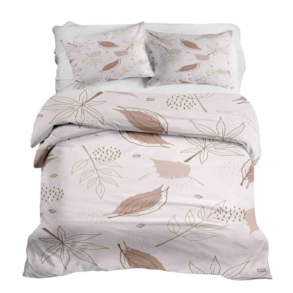 Ensemble de literie avec couverture thérapeutique rose à feuilles