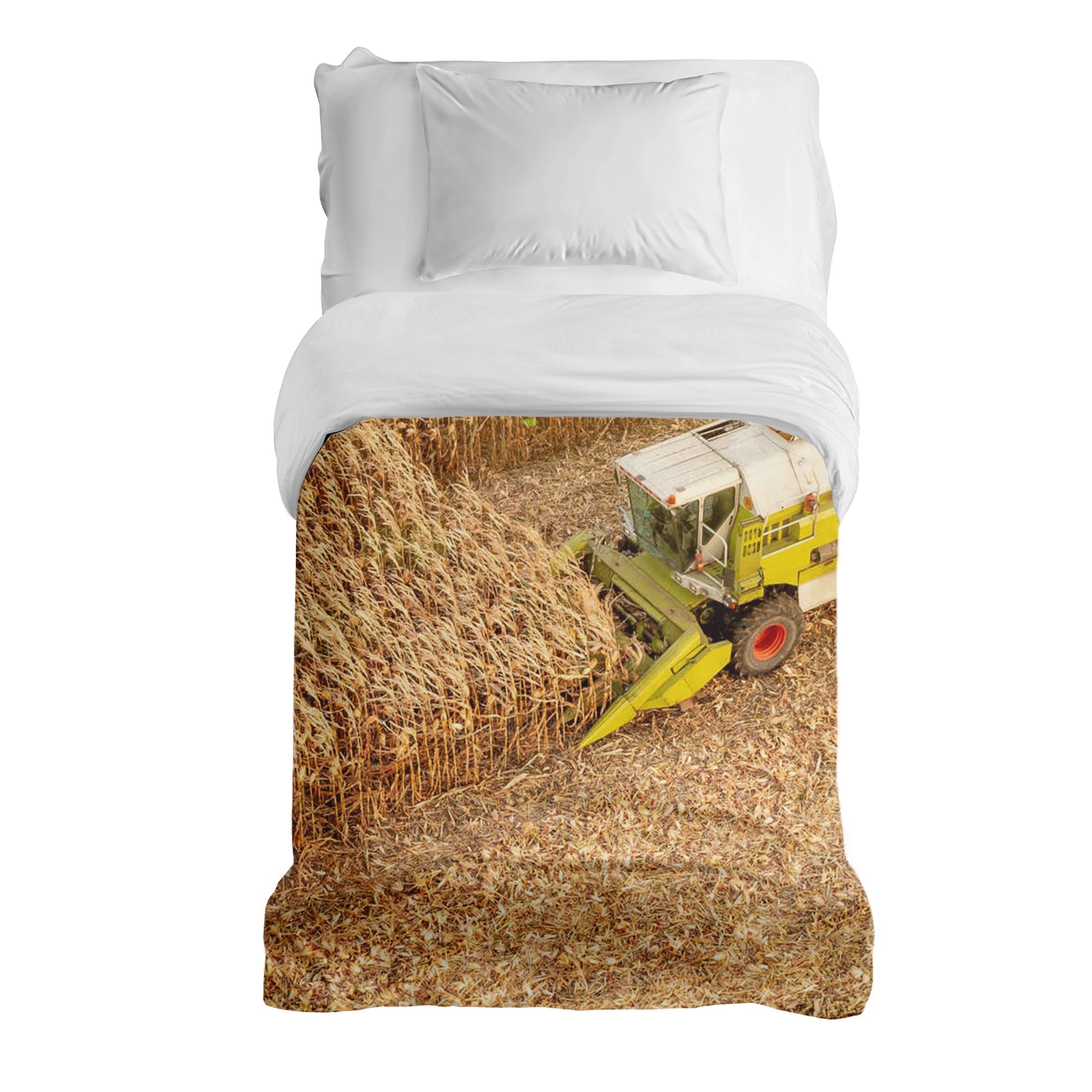 Original therapy blanket - cotton cover tractor in field