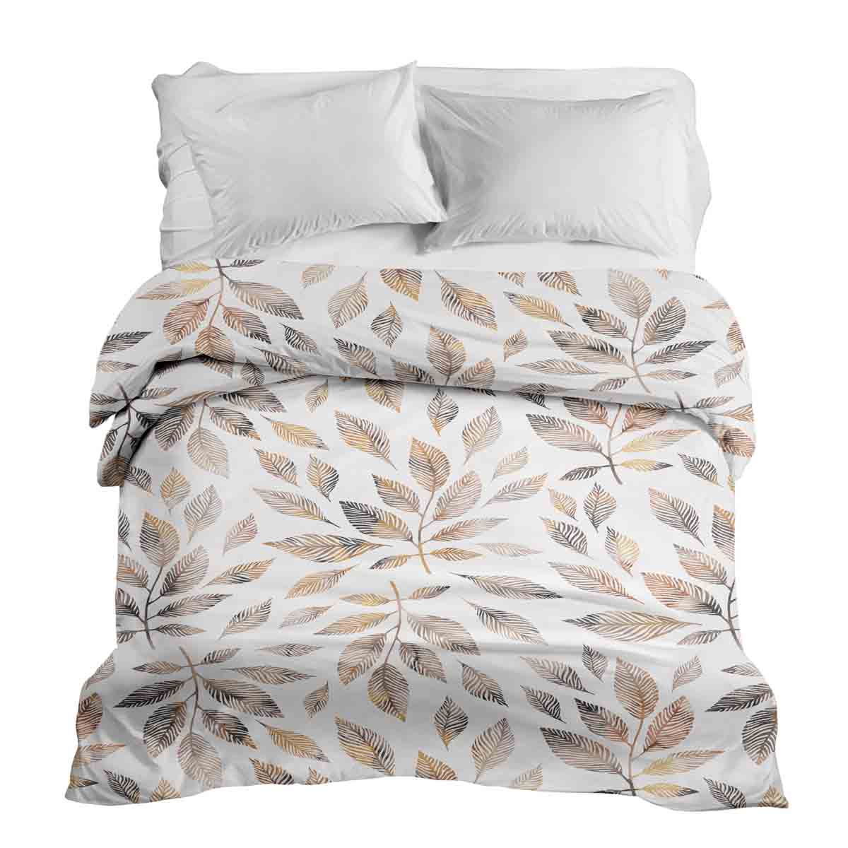 Original therapy blanket - cotton cover white with light brown branches