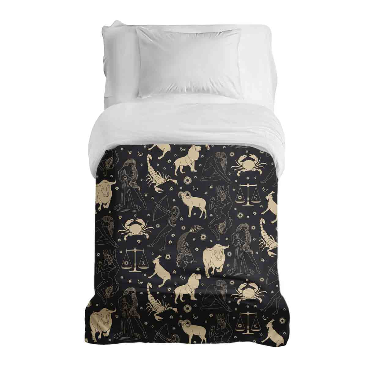 Original therapy blanket - cotton cover black star constellations