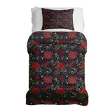 Therapy blanket and bedding set with red Christmas star.