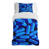 Therapy blankets bedding set blue tablets
